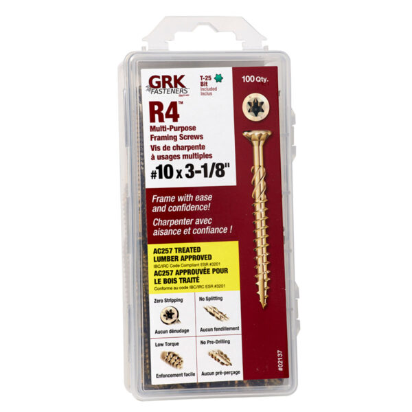 10 X 3 1/8" R4 GRK SCREW 100 PCS / PKG