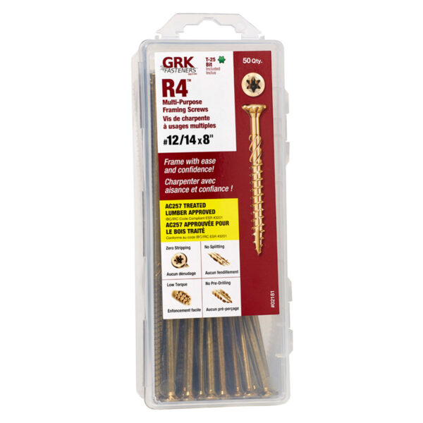 12 X 8" R4 GRK SCREW 50 PCS / PKG