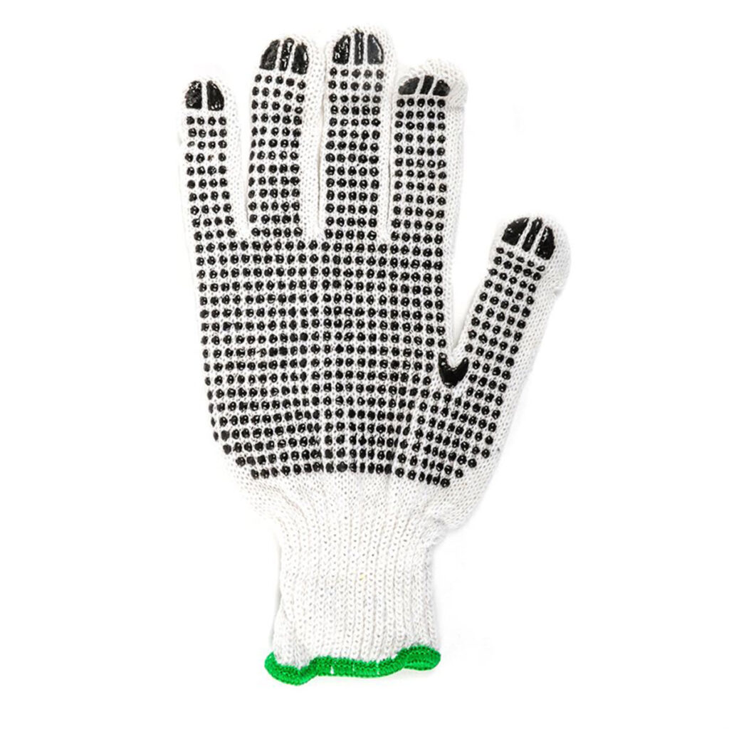 Cotton Nib Glove Large Green