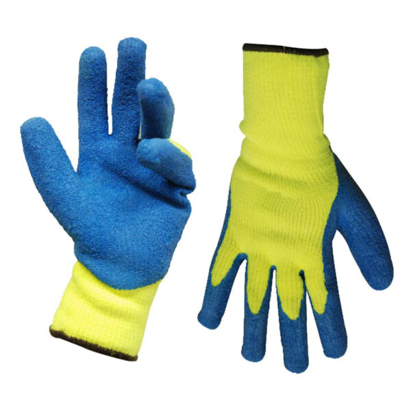 GLOVES WINTER FLEECE LATEX DIPPED