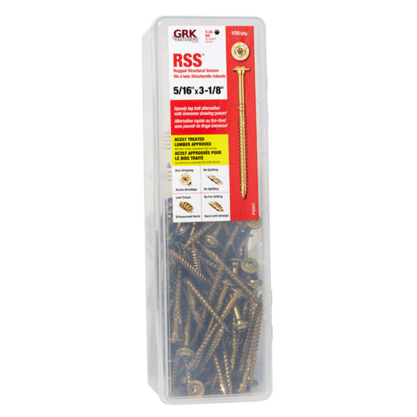 5/16 X 3 1/8" RSS GRK SCREW 100 PCS / PKG