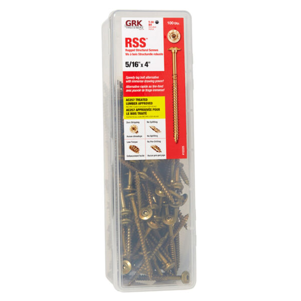 5/16 X 4" RSS GRK SCREW 100 PCS / PKG
