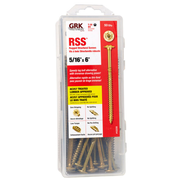5/16 X 6" RSS GRK SCREW 50 PCS / BOX