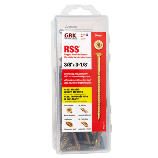 3/8 X 3 1/8" RSS GRK SCREW 50 PCS / PKG