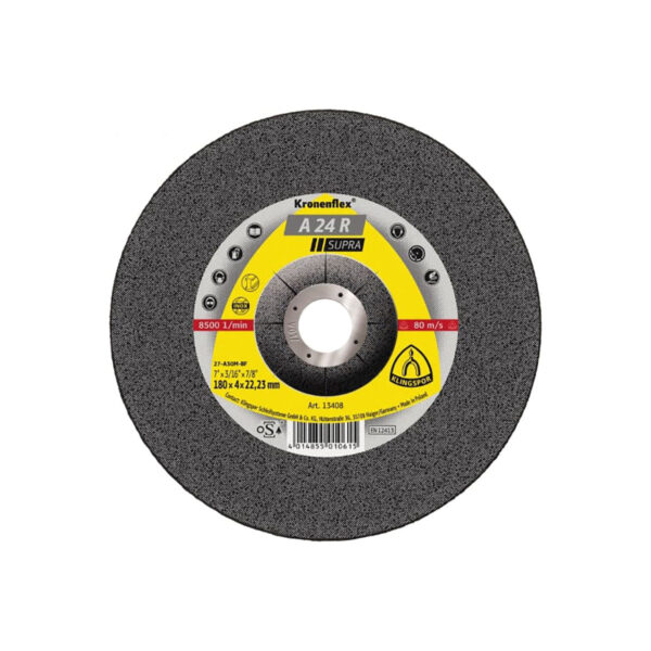 Kronenflex® grinding discs A 24 R Supra 7 x 1/4 x 7/8 (inch)