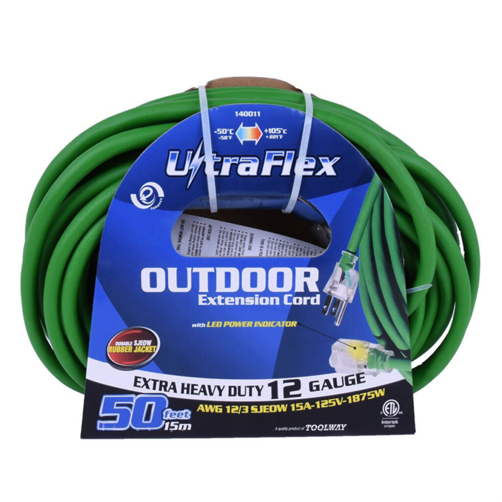 12/3 X 50' Single Tap Extension Cord