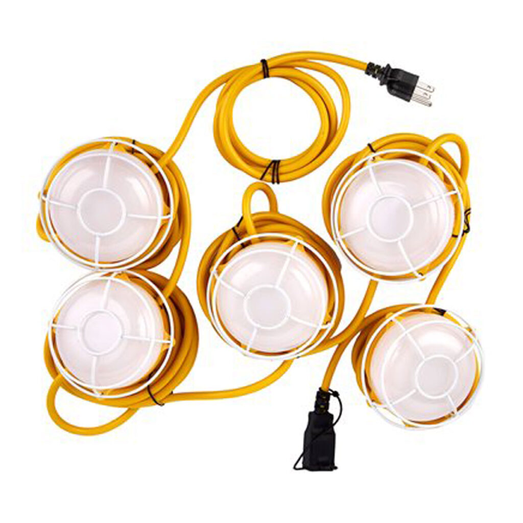 Led Worklights 50' 5 Head 5000LM 40W 16/3