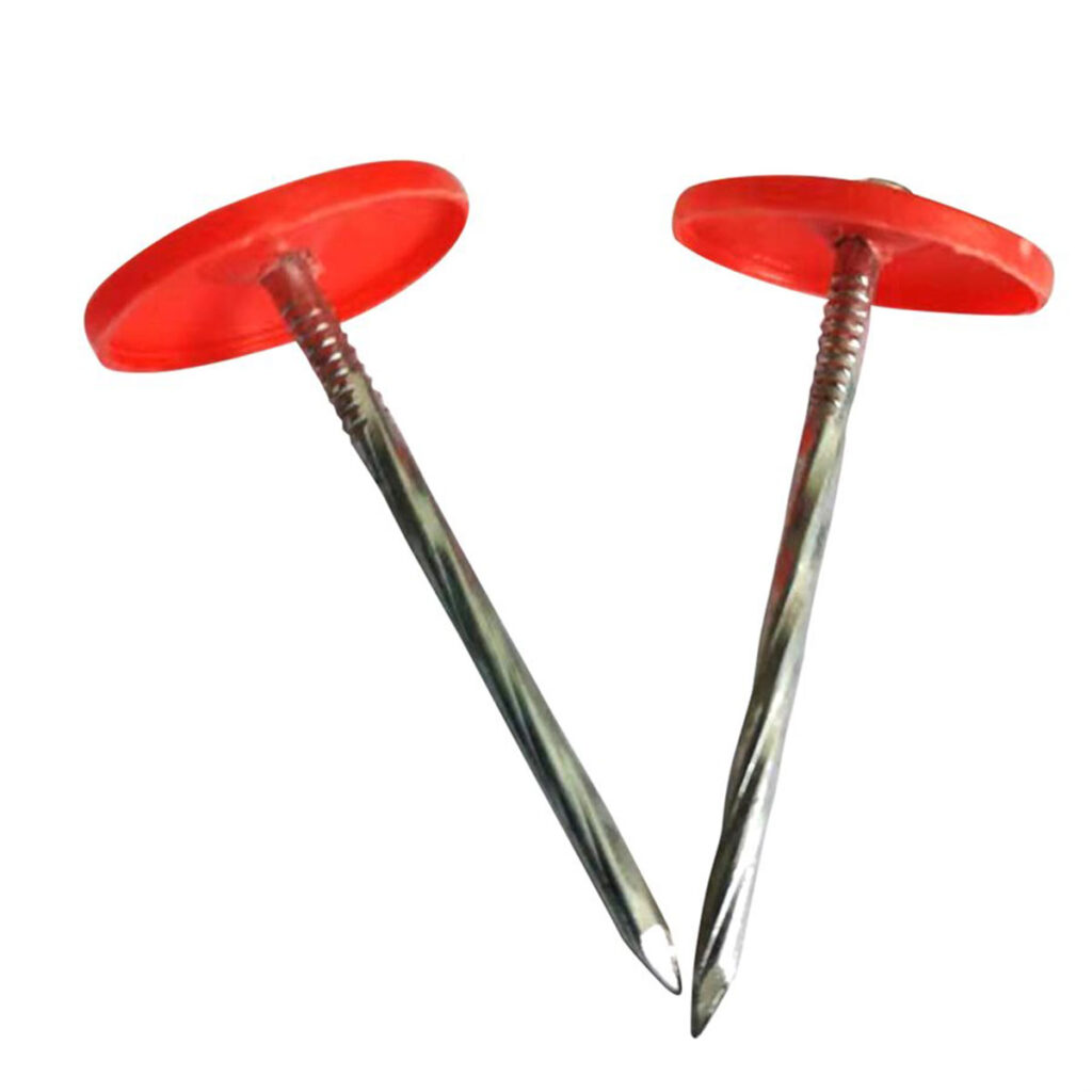 3" Plastic Cap Electro Galvanized Spiral Shank Nail (Qty: 2000)