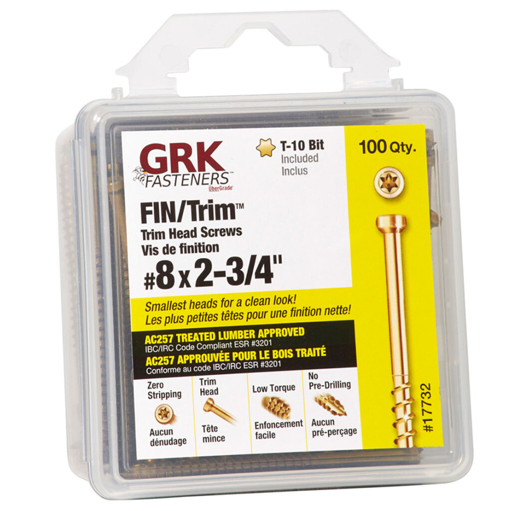 8 X 2-3/4" Trim Head GRK Screw (Qty: 100)