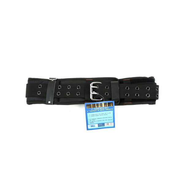 TOOL BELT PADDED NYLON & LEATHER 4IN WIDE DOUBLE NEEDLE BUCKLE