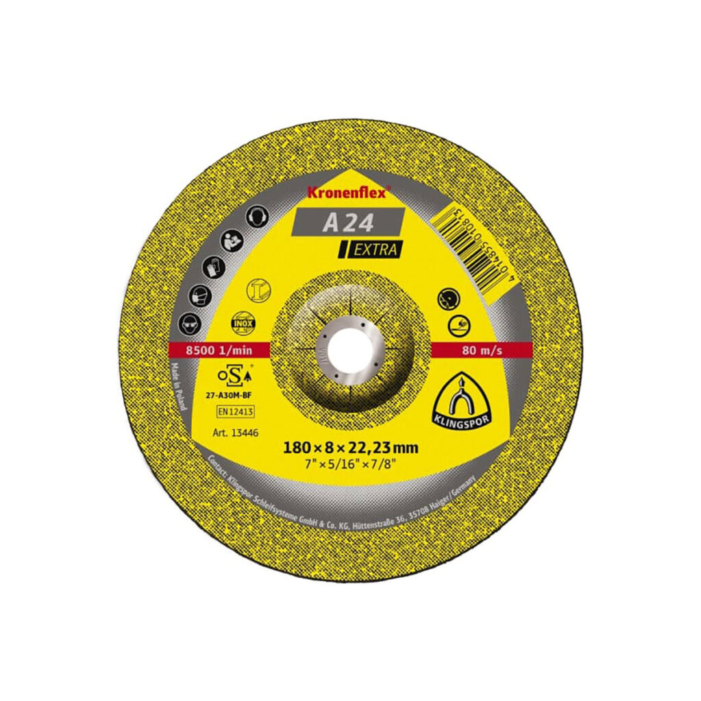 Kronenflex grinding discs A 24 Extra 4 x 1/4" x 5/8"