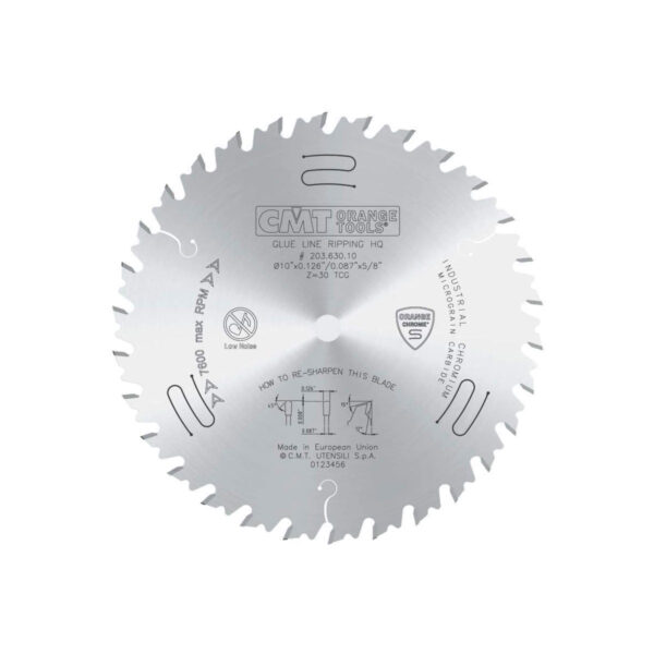 CMT Glue Line Ripping Blade, 10" X 30 Teeth, 5/8 Arbour