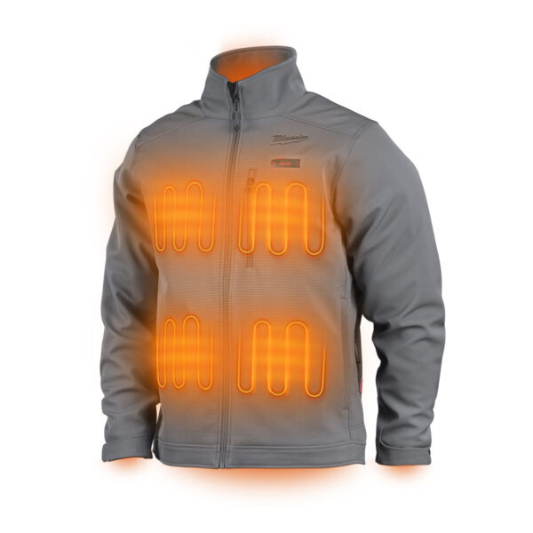 MILWAUKEE M12 HEATED GREY TOUGHSHELL JACKET KIT - XL