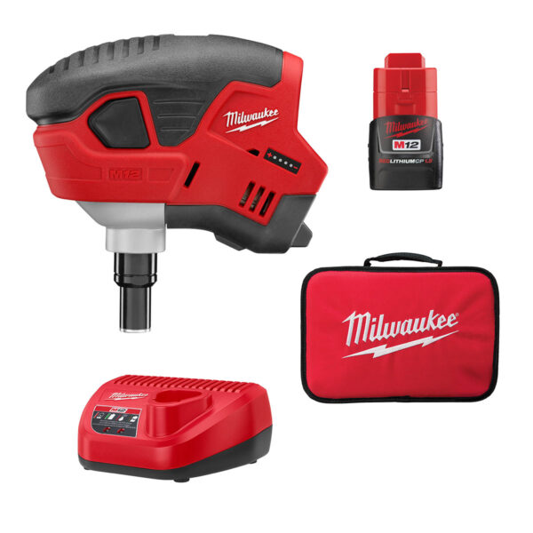 MILWAUKEE M12 CORDLESS LITHIUM-ION PALM NAILER KIT