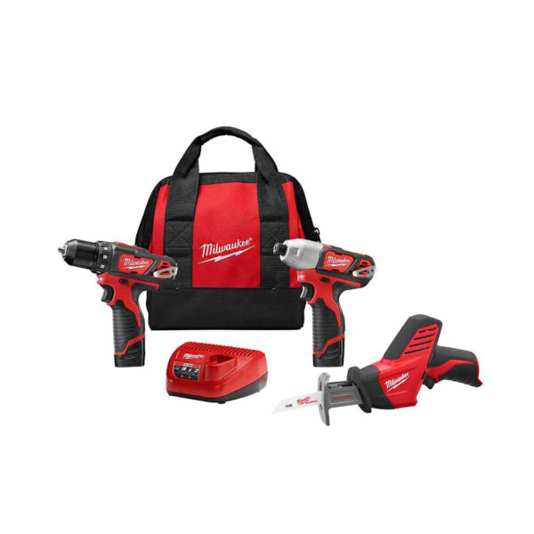 MILWAUKEE M12 12 V LITHIUM ION CORDLESS COMBO KIT (3 TOOL)