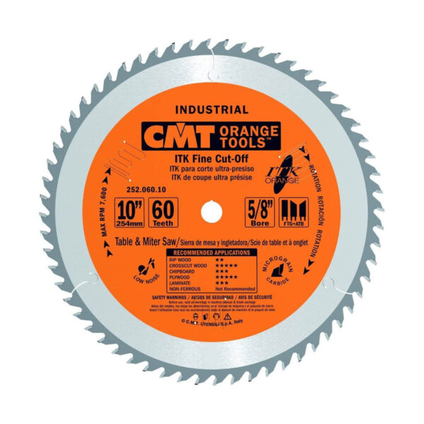 ITK Xtreme 10" X 60 Tooth Fine Finish Blade
