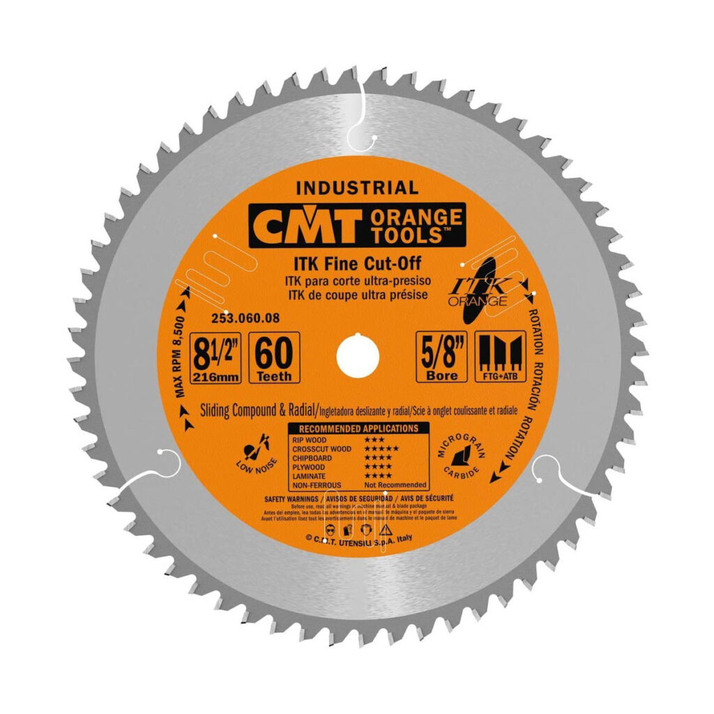CMT ITK Comp Miter 8 1/2" X 60 Tooth X 5/8" Arbor