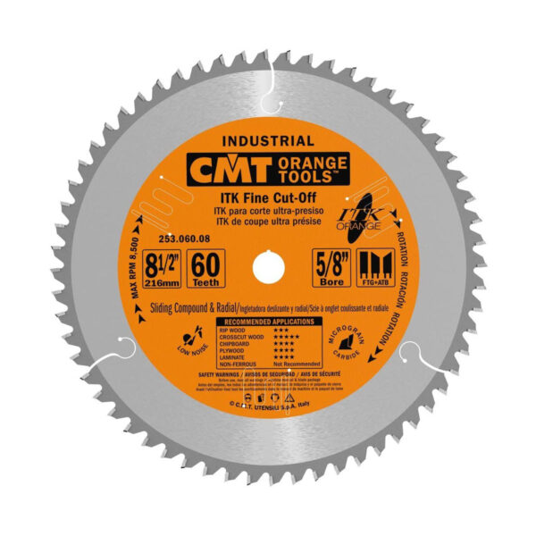CMT ITK Comp Miter 8 1/2" X 60 Tooth X 5/8" Arbor