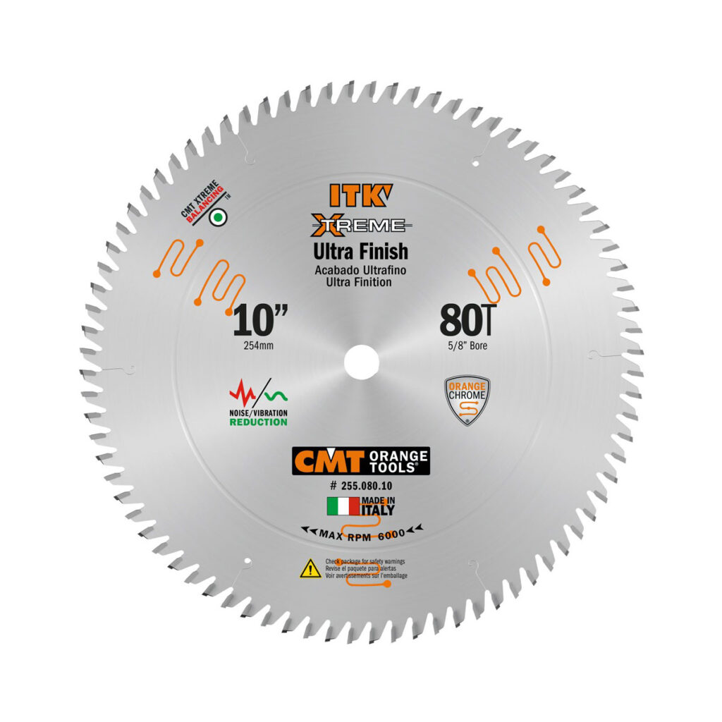 CMT ITK Xtreme 10" X 80 Tooth Ultra Finish Blade