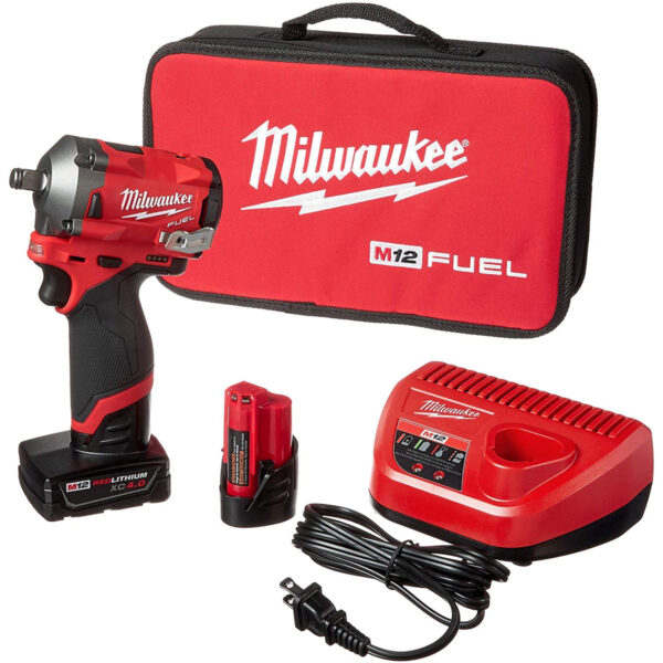 MILWAUKEE M12 FUEL 1/2" IMPACT WRENCH KIT