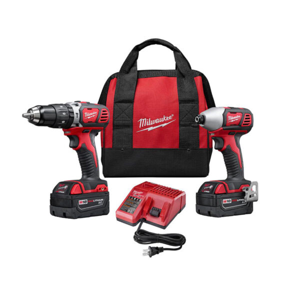 MILWAUKEE M18 2 PC KIT HAMMER DRILL W/ IMPACT DRIVER