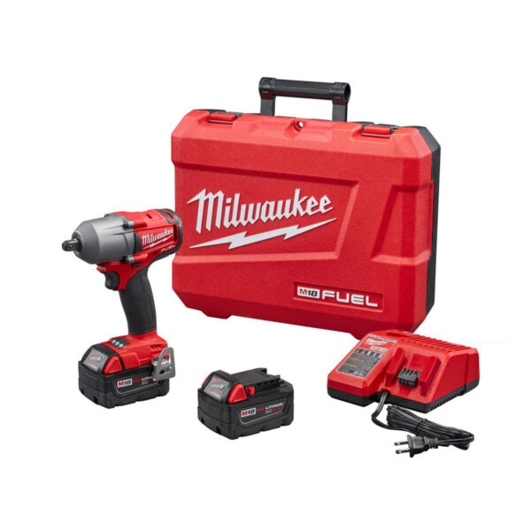 MILWAUKEE M18 1/2" MID-TORQUE IMPACT KIT W/ PIN DETEN