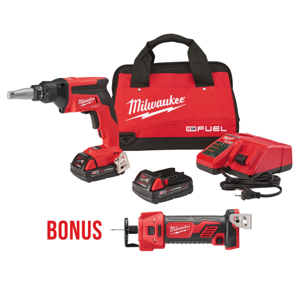 Milwaukee M18 Fuel ScrewGun & Cut Out Kit