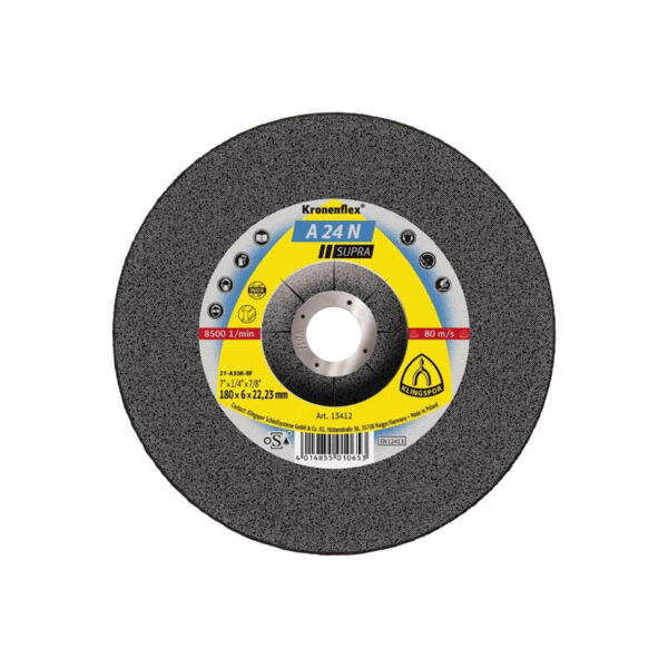 Kronenflex® grinding discs A 24 N Supra 4-1/2 x 1/4 x 7/8 (inch)
