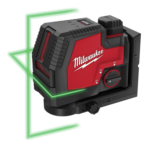 MILWAUKEE USB RECHARGEABLE GREEN CROSS LINE LASER