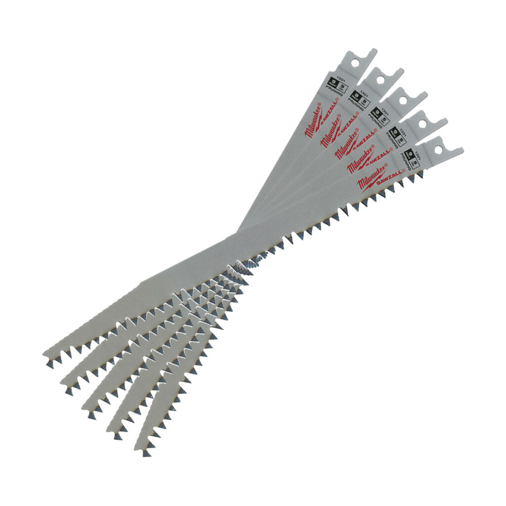 Milwaukee 4/5 TPI 9" Pruning Recip Blade 5 Pack
