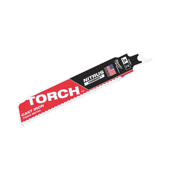 MILWAUKEE 6" 7 TPI TORCH W/ NITRUS CARBIDE RECIP BLADE
