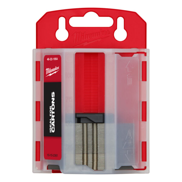 MILWAUKEE 50PC UTILITY KNIFE BLADE W/ DISPENSER