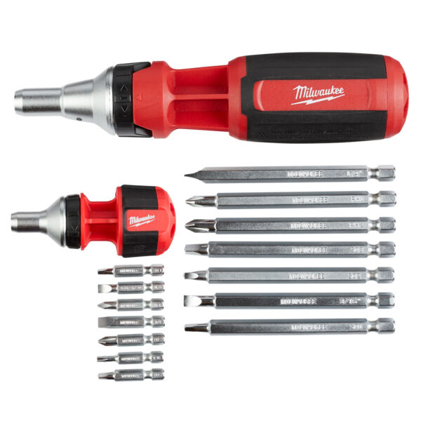 MILWAUKEE 10 IN 1 SQUARE DRIVE RATCHETING MULTI BIT DRIVER W/ STUBBY SCREWDRIVER COMBO KIT