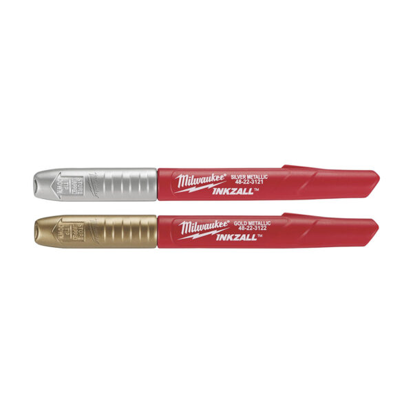 MILWAUKEE 2PK INKZALL SILVERGOLD/ FINE POINT MARKERS
