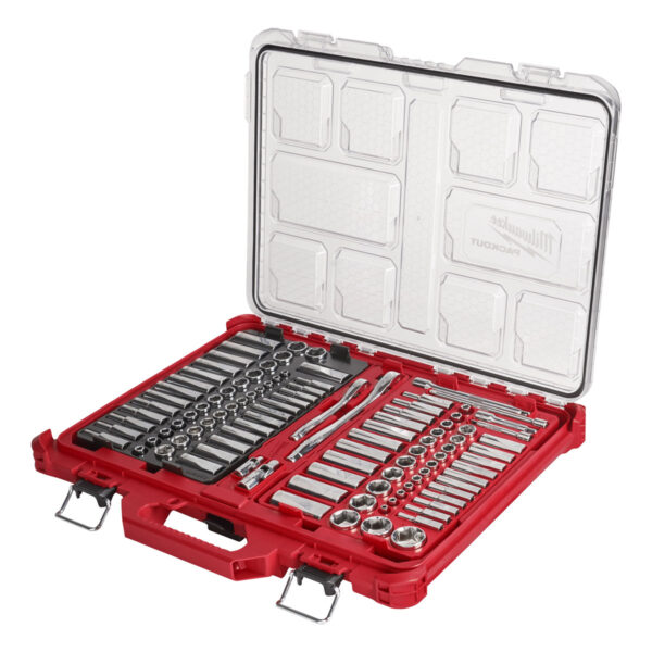 MILWAUKEE PACKOUT SOCKET SET 1/4 & 3/8 SET (106)