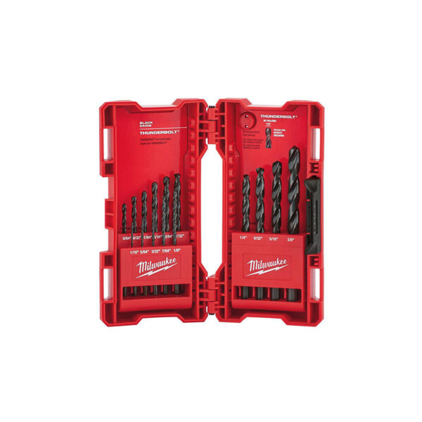 MILWAUKEE BLACK OXIDE DRILL BIT SET 15PCS