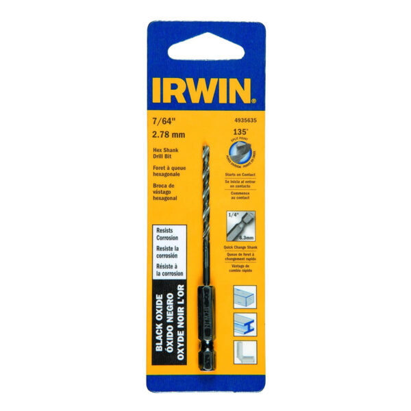 IRWIN 1/4HEX 7/64 DRILL BIT