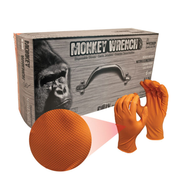 Monkey Wrench 6mil Diamond Grip Orange Large