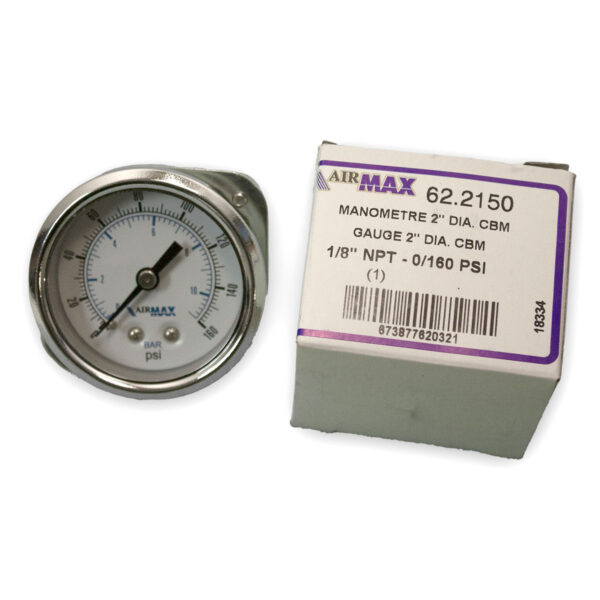 GAUGE 2" 1/8CBM 160 PSI