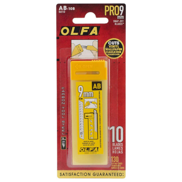 OLFA 9mm AB-10B Snap Blades, 10pk