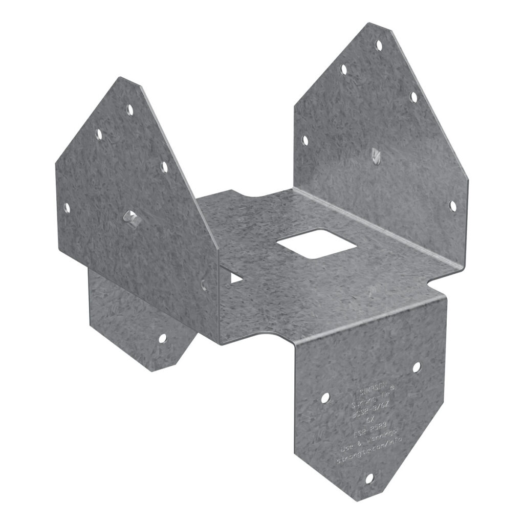 BCS Galvanized Post Cap for Double 3 x Beam, 6 x Post