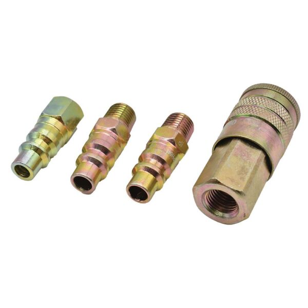 4 PIECE 3/8" STEEL COUPLER / PLUG KIT INDUSTRIAL