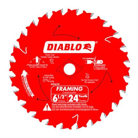 Diablo 6-1/2" 24-Tooth Framing Saw Blade