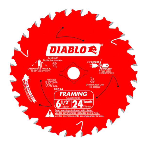 Diablo 6-1/2" 24-Tooth Framing Saw Blade