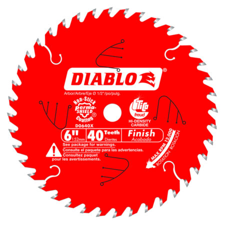Diablo 6" x 40 Tooth Finish Saw Blade for Port-Cable Saw Boss