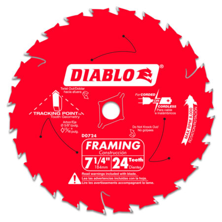 Diablo 7-1/4" x 24 Tooth Framing Saw Blade