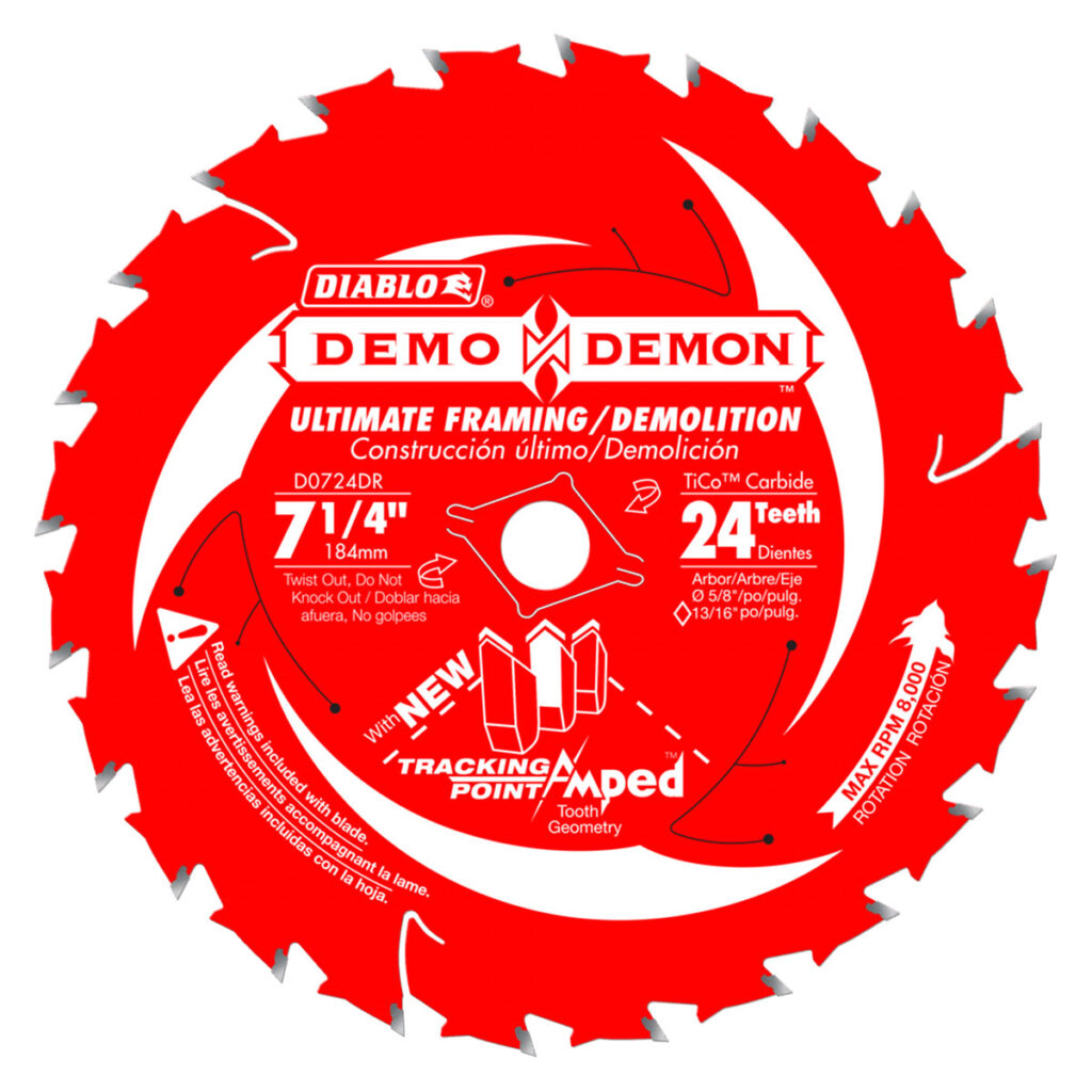 Diablo 7-1/4" 24-Tooth Demo Demon Framing/Demolition Saw Blade