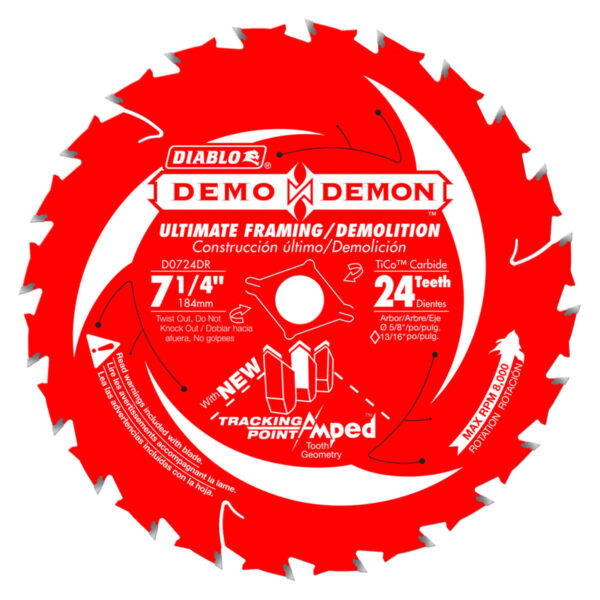 Diablo 7-1/4" 24-Tooth Demo Demon Framing/Demolition Saw Blade