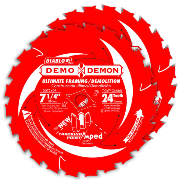 7-1/4 24 TOOTH DIABLO DEMO DEMON 2 PACK