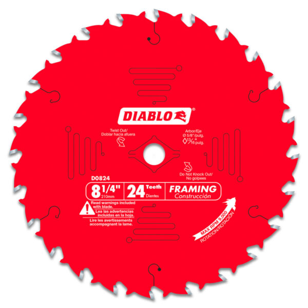 Diablo 8-1/4" x 24 Tooth Framing Saw Blade